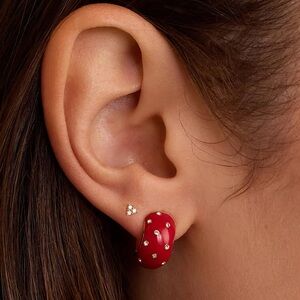 Gorjana Noel Shimmer Huggie Hoop Earrings New